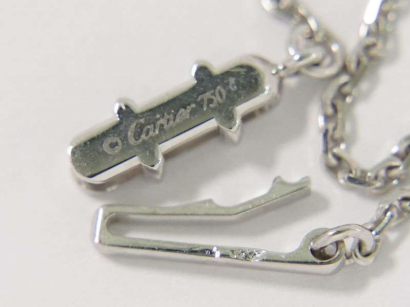 Authentic Cartier C Heart Diamond 750 WG Necklace Pendant White Gold Heart