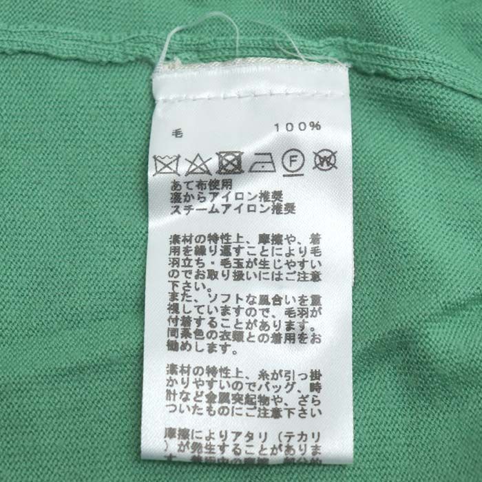 Hermes Long Sleeve Crew Neck Knit Green Light Green M Men's Used