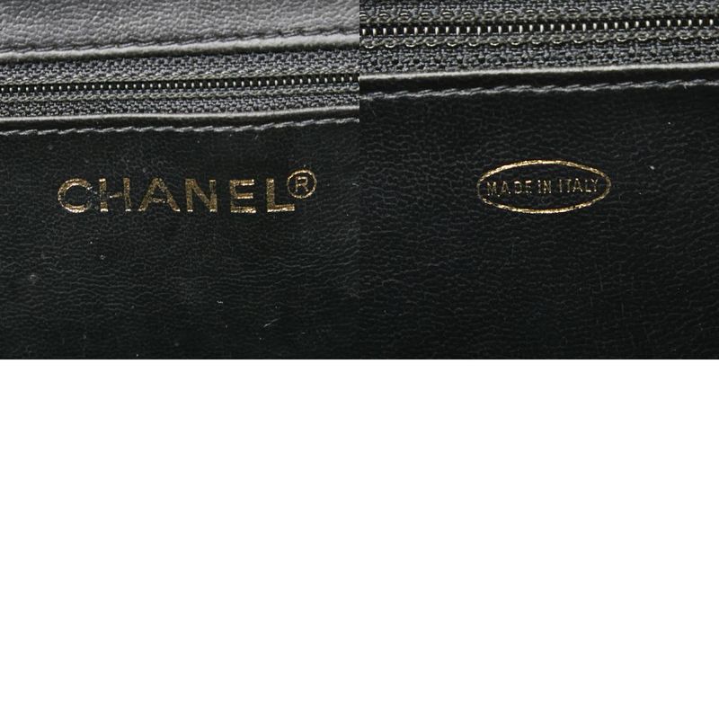 Chanel Bicolore Vanity Bag Shoulder Bag 2WAY Black Lambskin Ladies Chanel