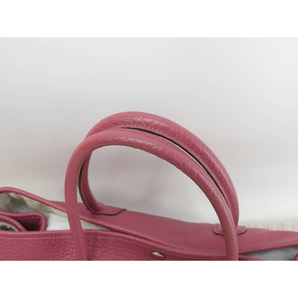 Hermes Garden Party 36 PM Negonda Leather Tote Bag Pink Handbag Purse