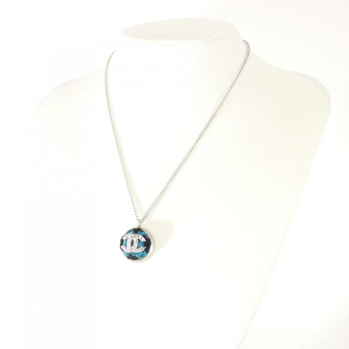 Chanel Necklace Tweed Blue — view 5