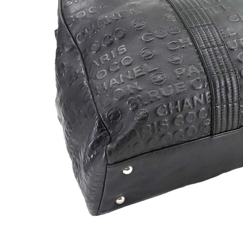 Chanel Unlimited Tote Bag Leather Black Silver Hardware Unlimited Tote Bag