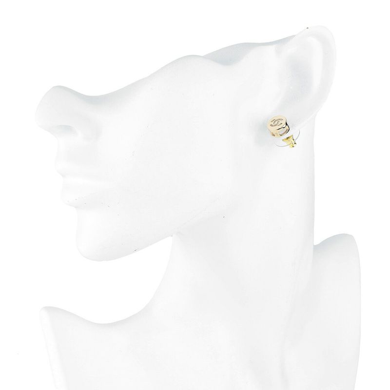 Chanel Earrings Round Earrings Gold