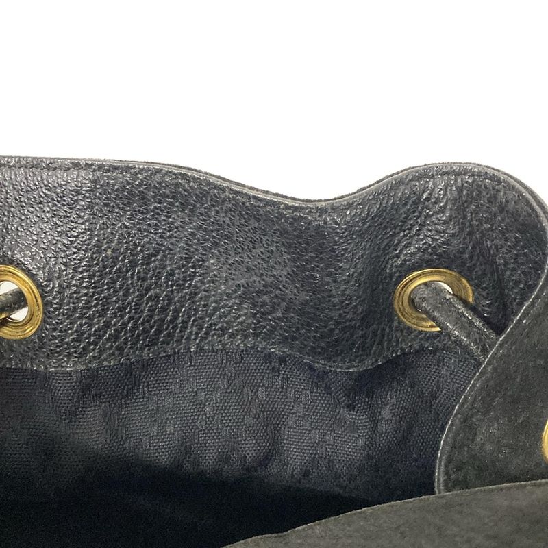 Gucci Backpack Sac Bamboo 32058 Black Leather