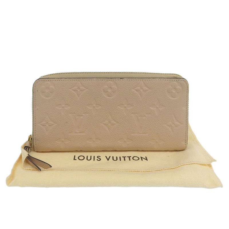 Louis Vuitton Portefeuille Clemence M60173 Monogram Empreinte Dune Beige Sp4154