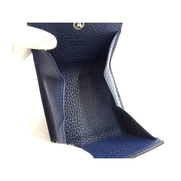 Gucci Coin Case Navy Leather — view 4
