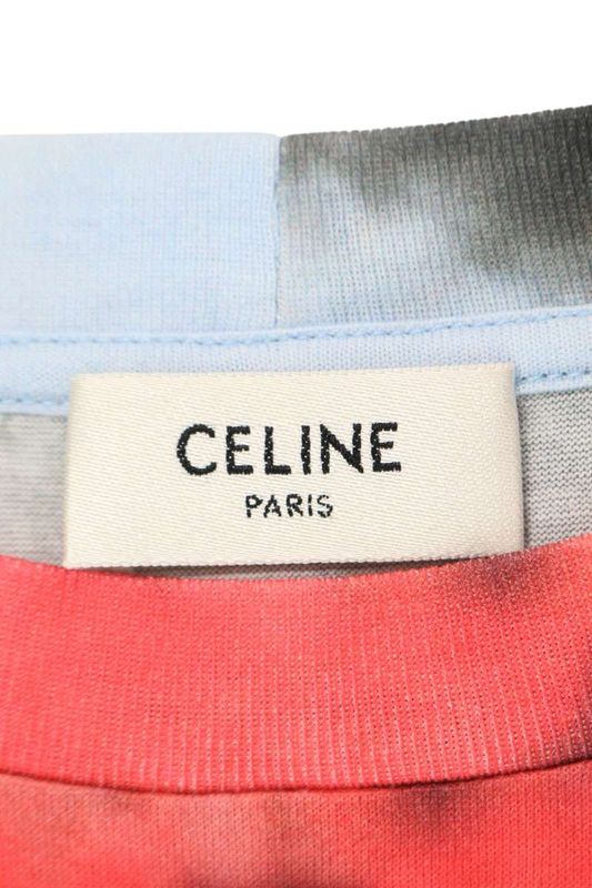 Celine 2x65m871w Tie-dye All-over Logo Print T-shirt Men's S