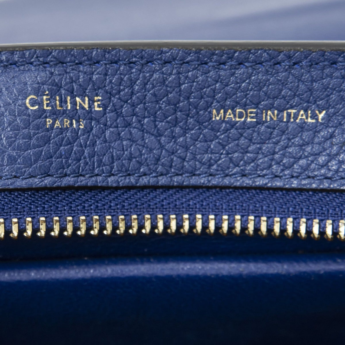 Celine Small Medium Swing Royal Blue Grain Calfskin Leather Shoulder Bag — view 10