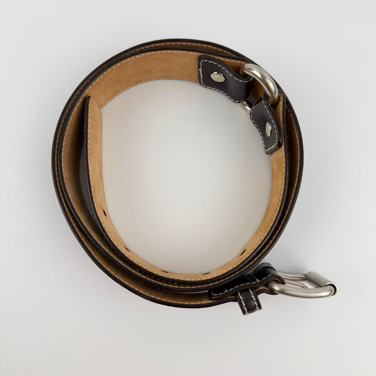 Celine Belt Leather Dark Brown Vintage — view 14