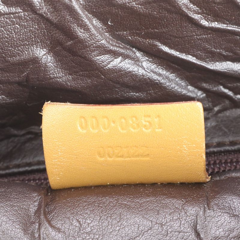 Gucci GG Canvas Leather Handbag Mini Boston 000-0851 Brown Gold Hardware Tote