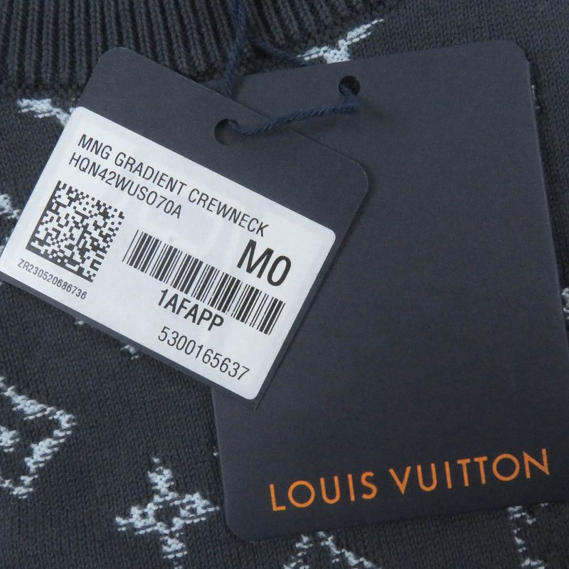 Louis Vuitton 2024 1afapp Monogram Gradient Crewneck Sweater Knit Blue-grey
