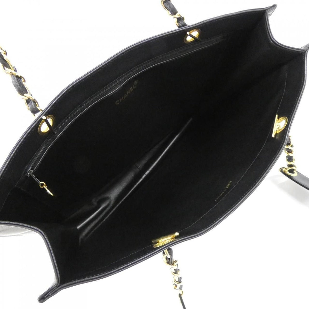 Chanel CC Lambskin Tote Vintage Bag Black — view 6