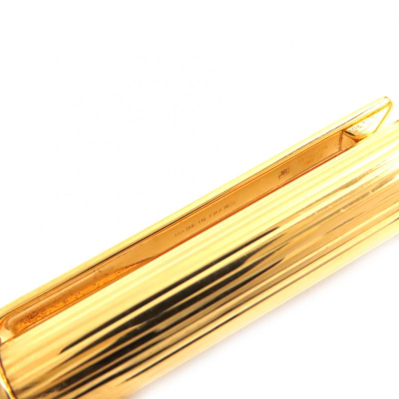 Cartier Must de Cartier Stripe Pattern Twist Ballpoint Pen Gold Made in