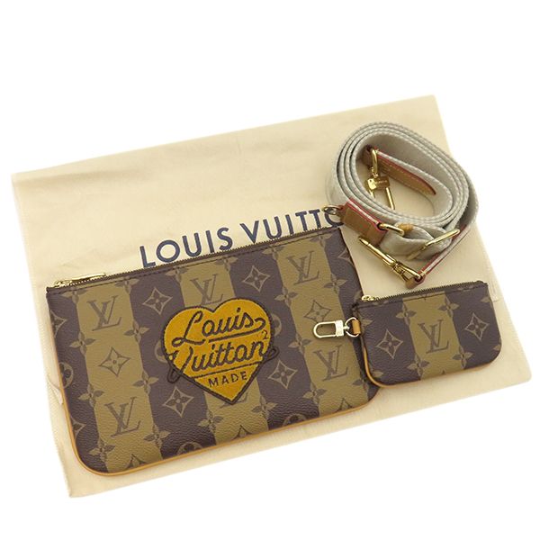 Louis Vuitton Shoulder Bag Trio Messenger Monogram Stripe Monogram Stripe Gold