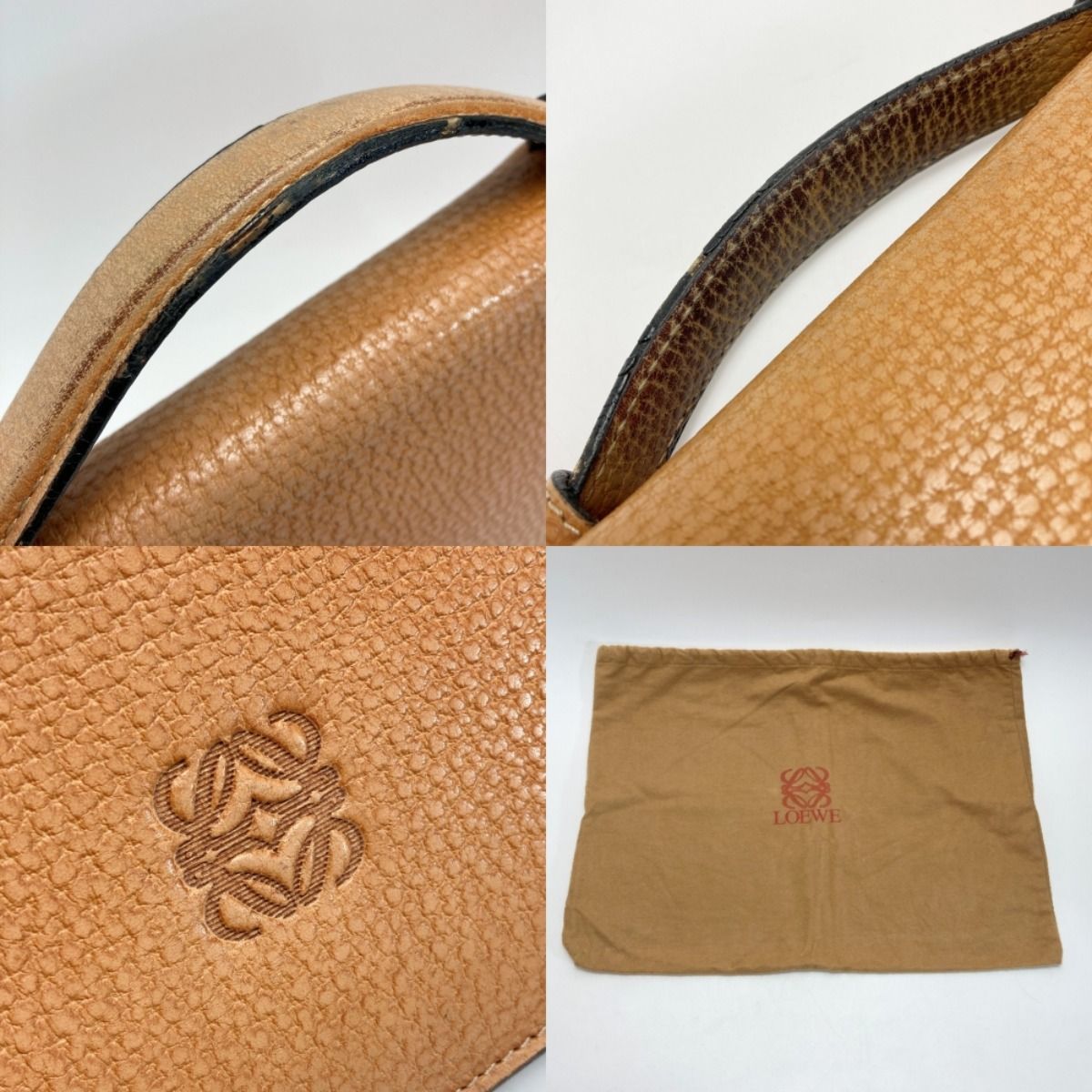 Loewe Anagram Business Bag Brown Leather Briefcase with Hotei