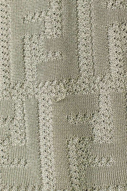 Fendi Fzq598 ABWQ Zucca Pattern Knit Long Skirt Women 38