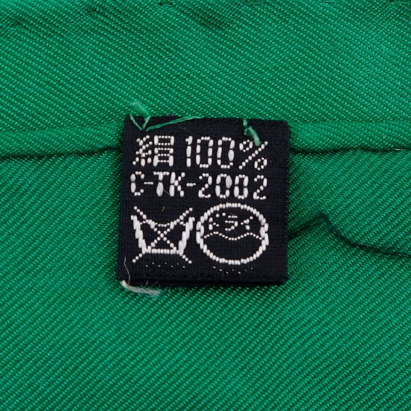 YVES Saint Laurent Yves Saint Laurent YSL Logo Rectangular Silk Green Women's