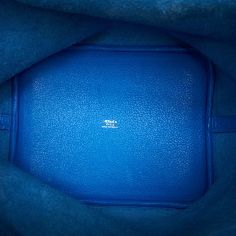 Hermes Picotin Lock MM Handbag Taurillon Clemence Blue Indra (silver Hardware)