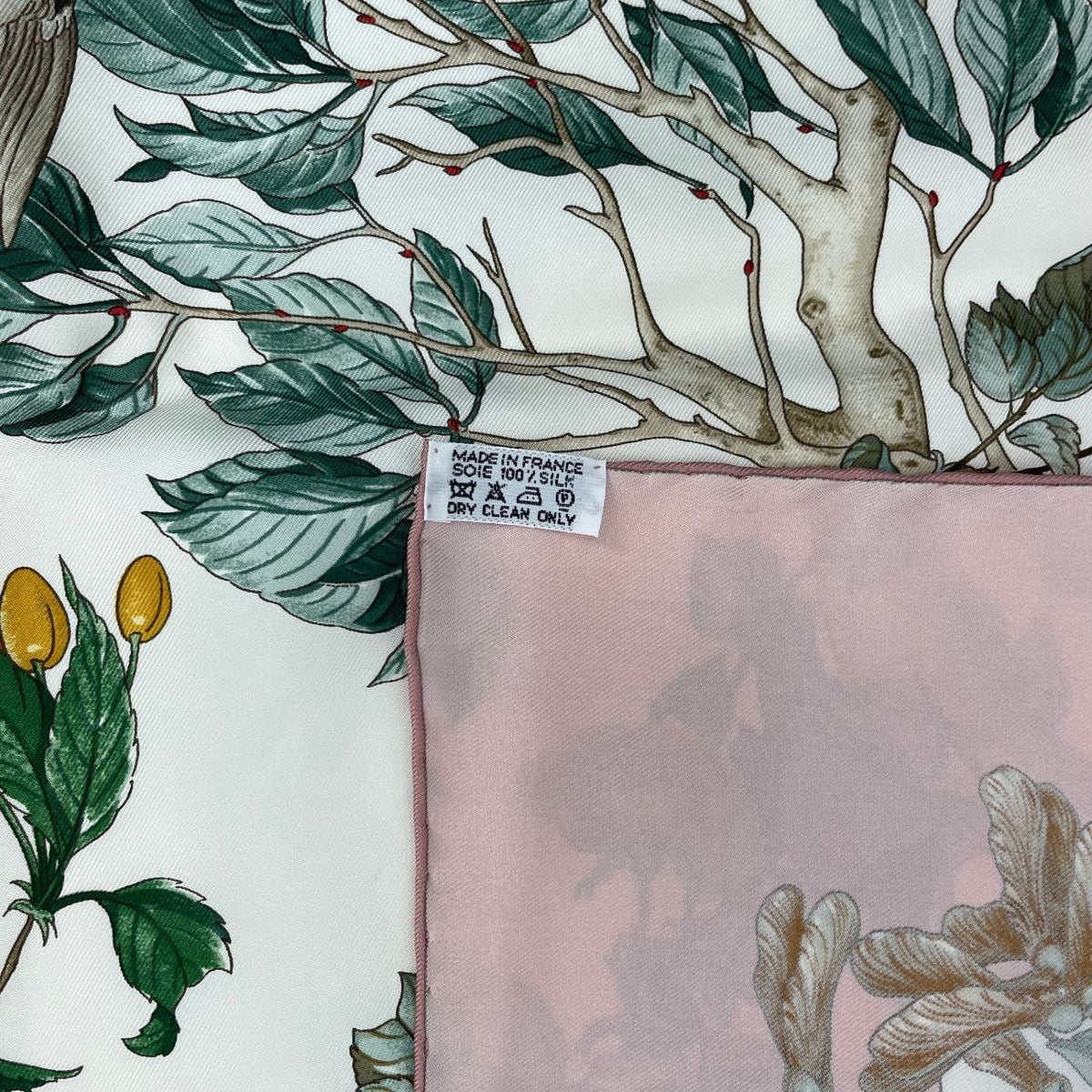 Hermes Carre 90 Scarf AU Coeur Des Bois in the Forest 100% Silk Pink Box — view 10