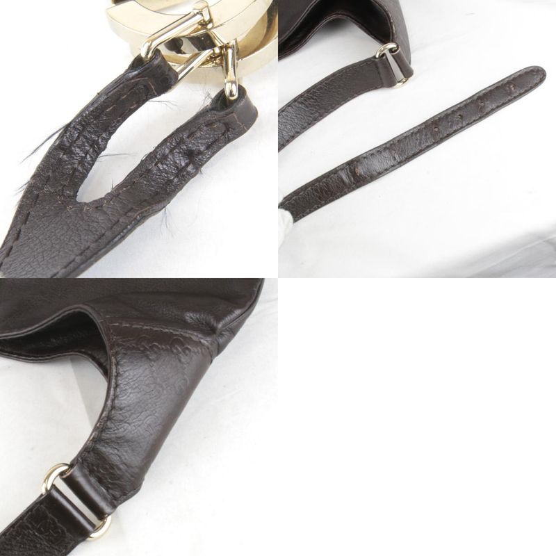 Gucci 203503 486628 Shoulder Bag Leather Brown