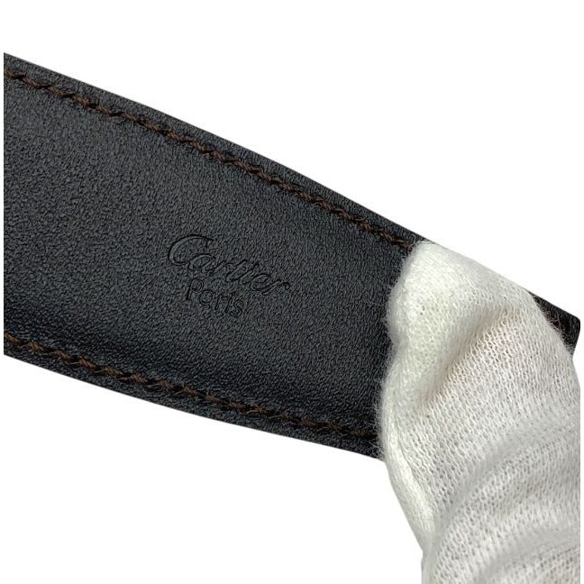 Cartier Happy Birthday Reversible Belt Leather Accessories Black — view 10