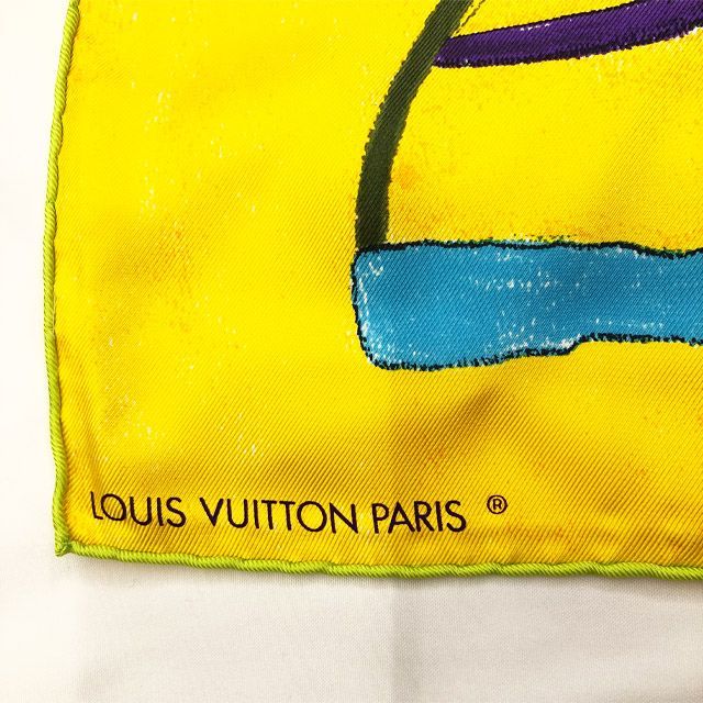 Louis Vuitton Large Scarf William Wilson Silk Yellow Lime