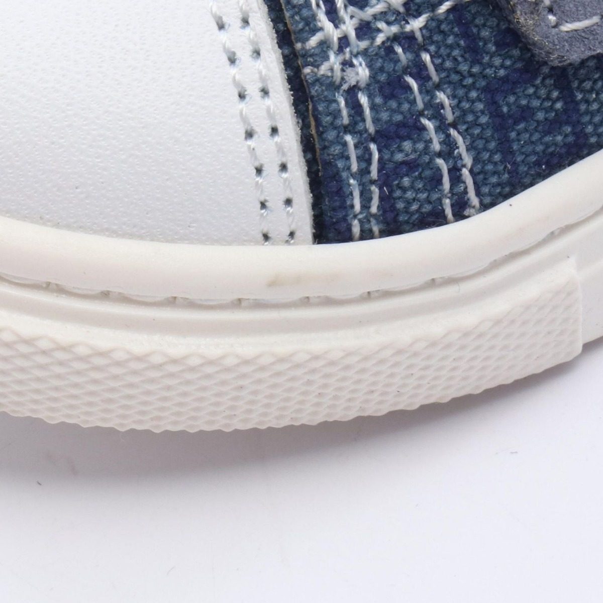 Fendi Sneakers Zucchino Kids Velcro Navy Canvas Leather — view 10