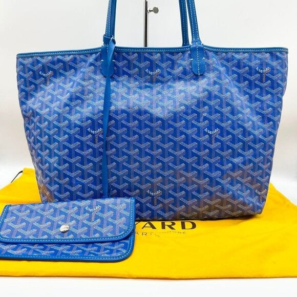 Goyard Saint Louis PM Blue Shoulder Tote Bag & Pouch