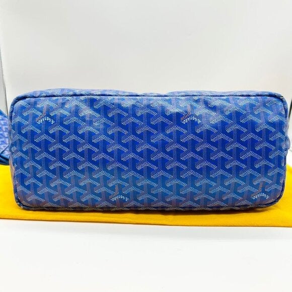 Goyard Saint Louis PM Blue Shoulder Tote Bag & Pouch