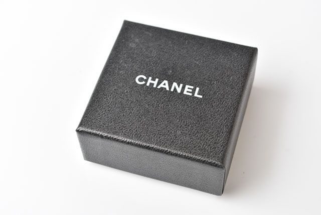 Chanel Earrings CC Mark Heart Motif Pink Gold