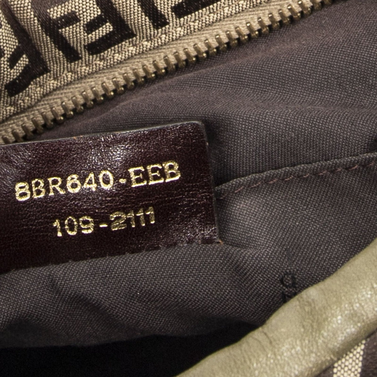 Fendi Front Drawstring Pocket Tobege Greenzcchino Canvas Beige Green — view 10