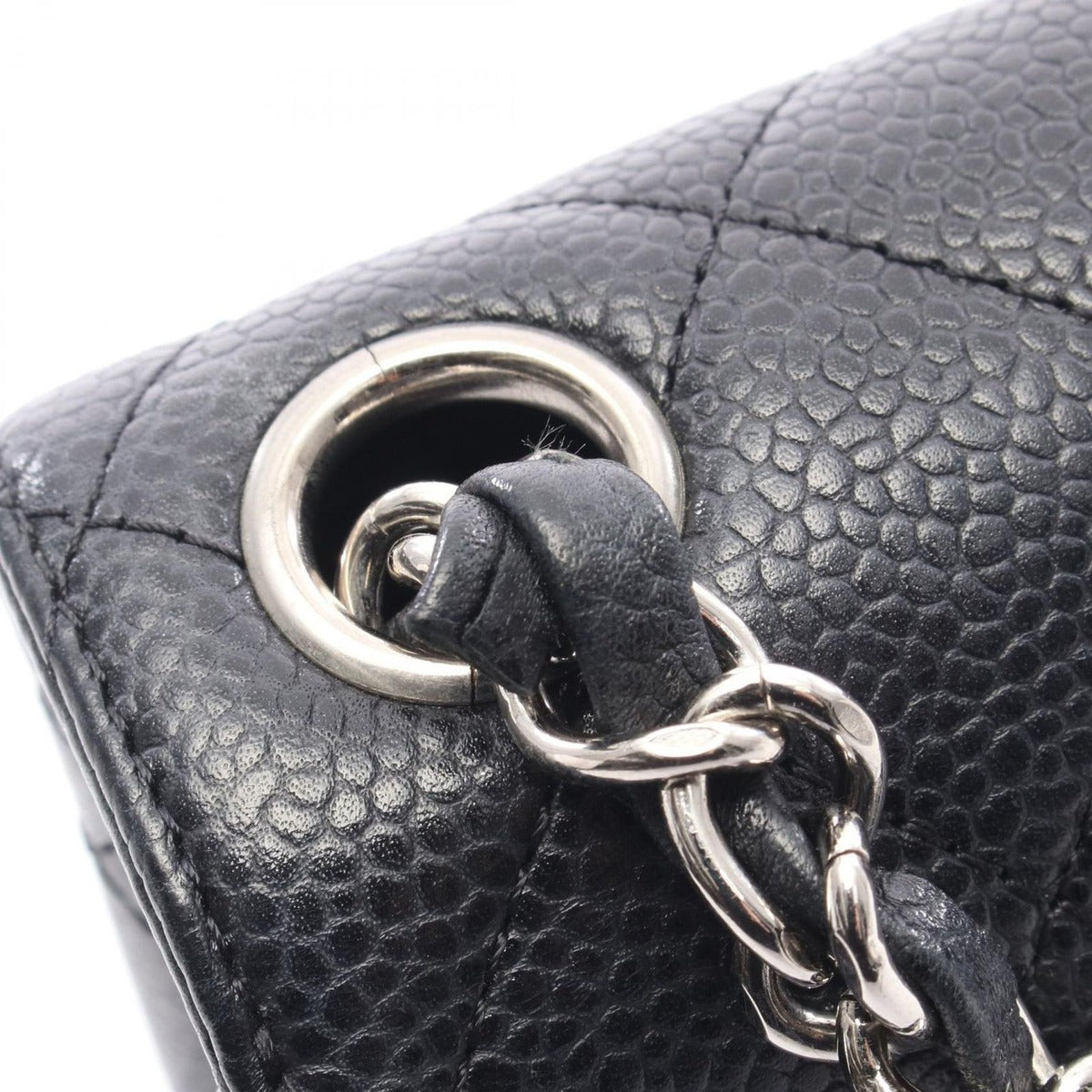 Chanel Shoulder Bag Mini Quilted Black Leather — view 10