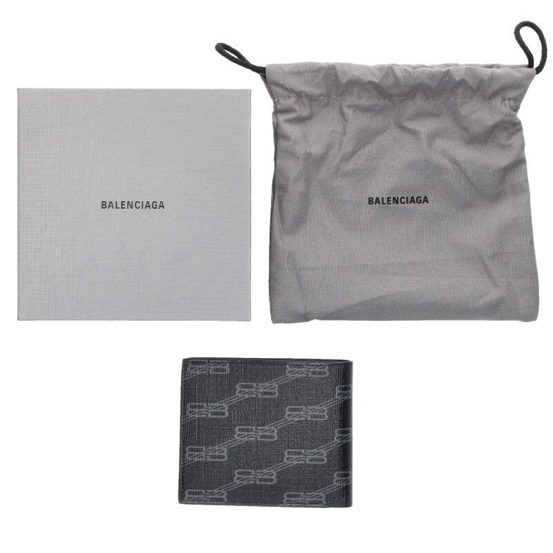 Balenciaga Bbmonogram Folding Wallet For Men