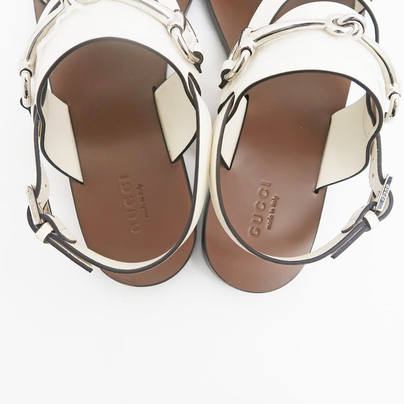 Gucci Sandals Bit White Dark Brown Size 37 1 2 Women's Apparel Women's
