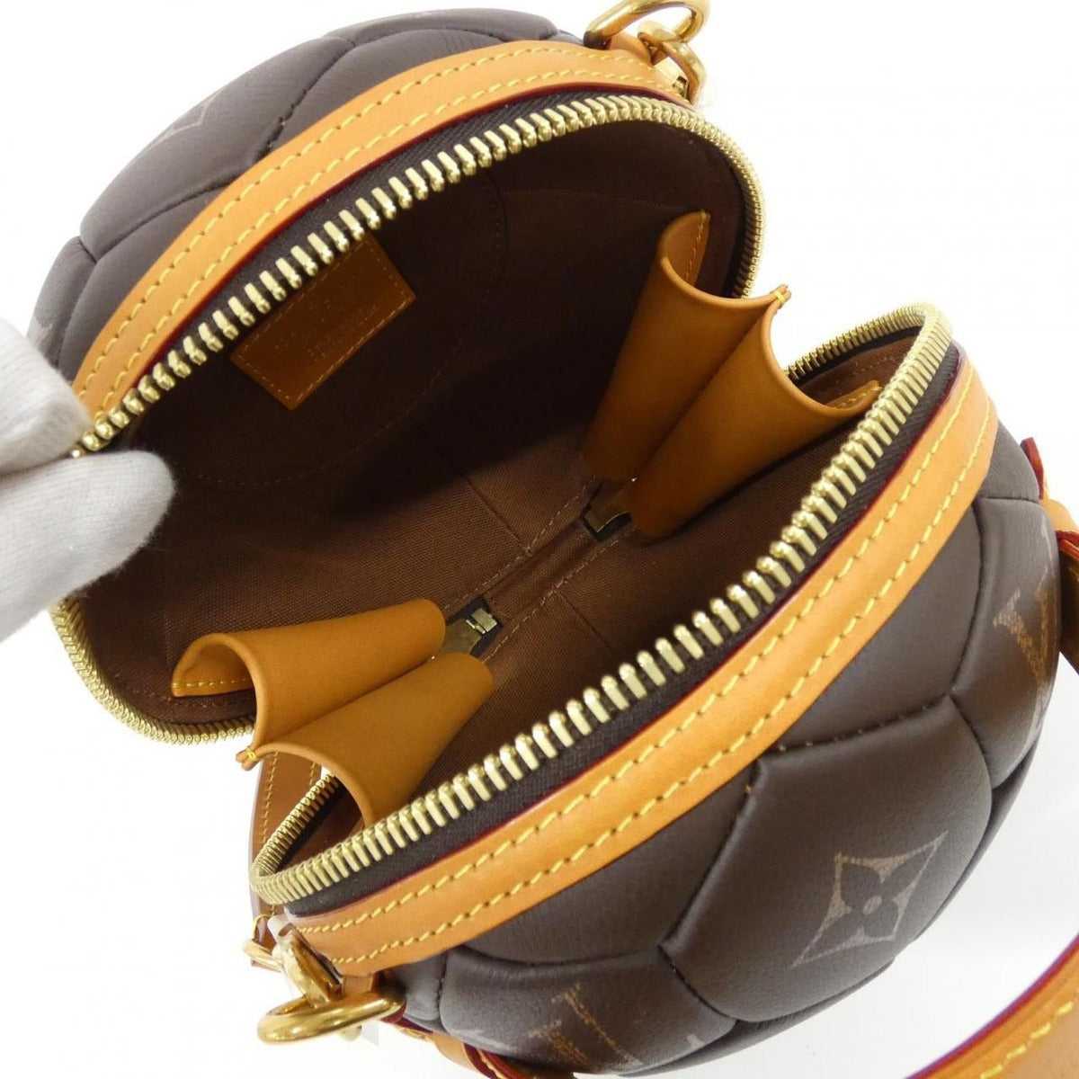 Louis Vuitton Monogram Leather Soccer Ball Bag — view 5
