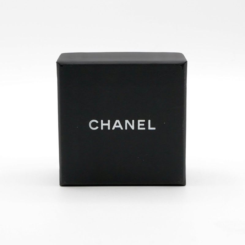 Chanel Earrings Gold Black Coco Mark