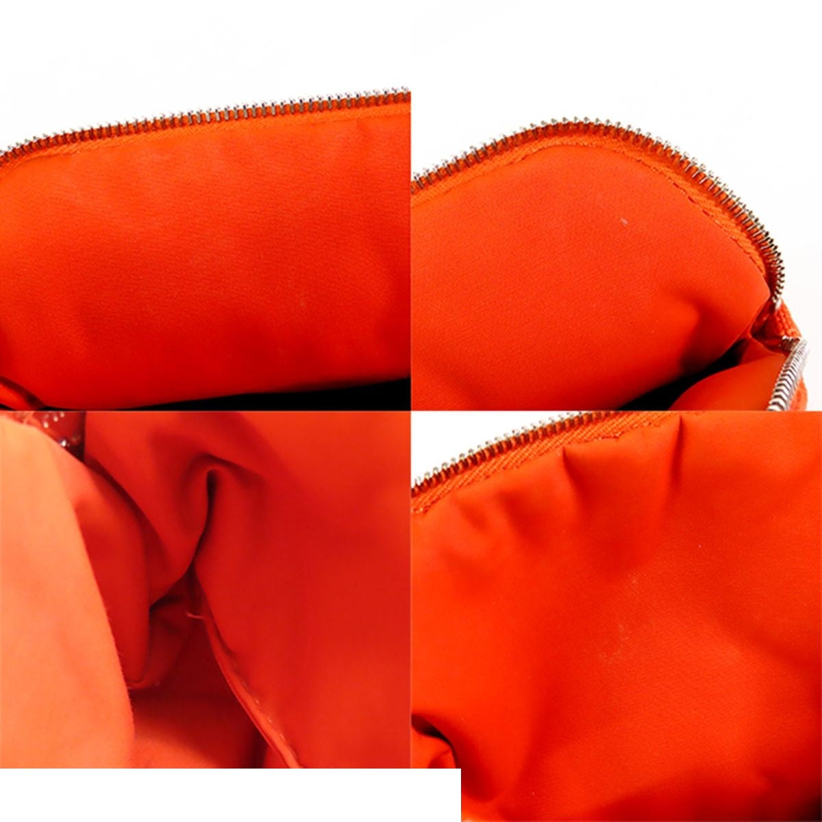 Hermes Bolide Pouch Mini Orange Fu Silver Cotton — view 8