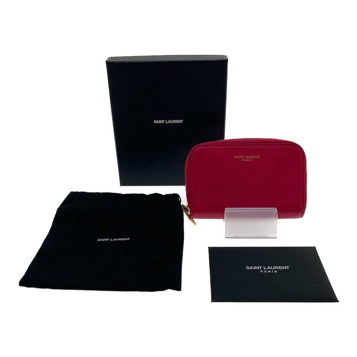 Yves Saint Laurent Coin Card Case Round Zipper 504778