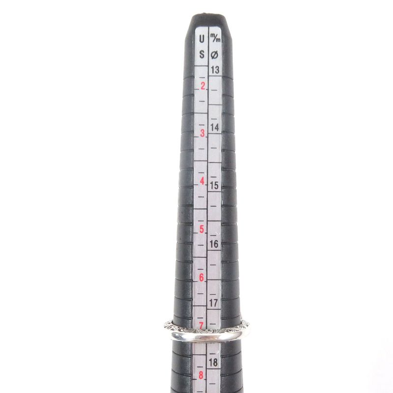 Gucci 627760 Arabesque Key Motif GG Logo Ring Silver Sv925 15 Made In Italy