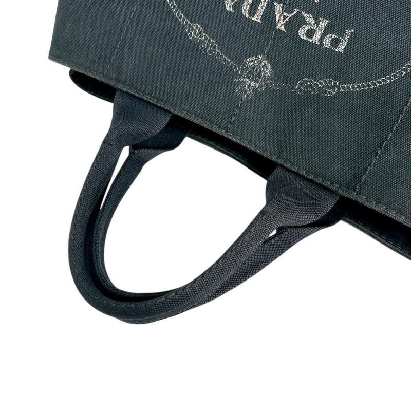Prada Ibg 642 L-Size Canapa GM Tote Bag Black