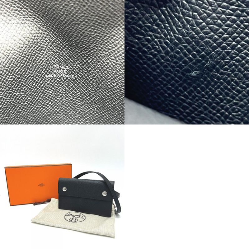 Hermes Shoulder Bag Nap To Go Vaux Epson Black