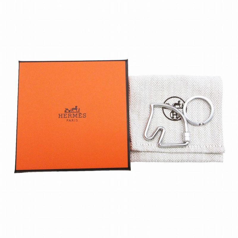 Hermes Key Ring Cheval Key Holder Charm Silver 9her06-00121 Men Women Tnt