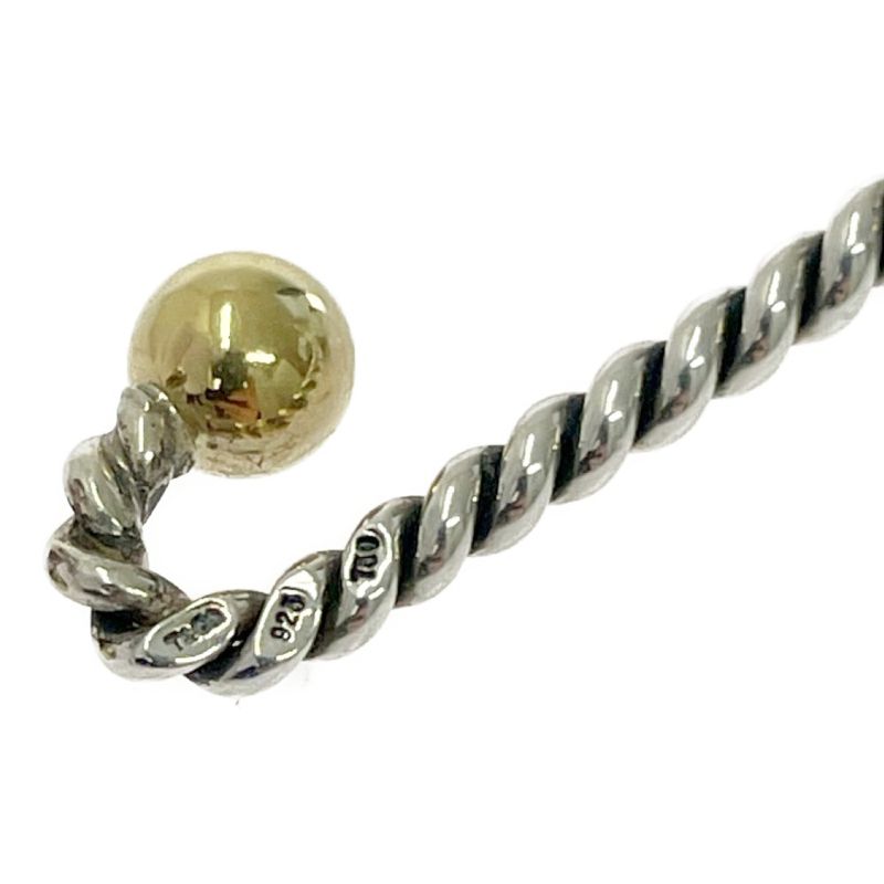 Tiffany & Co Silver Hook and Eye Twisted Bracelet 6.4g 925 750 Engraved 448912