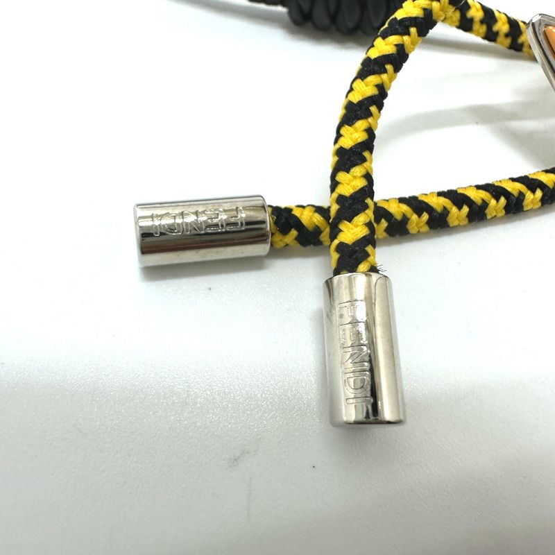 Fendi Necklace FF Vertigo Leather Black