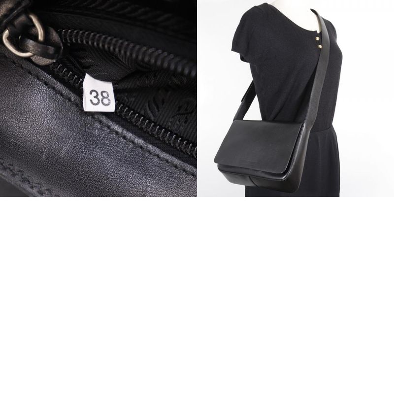 Prada Calf Black Unisex Shoulder Bag