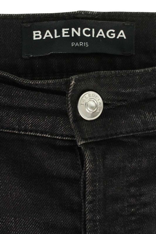 Balenciaga 509121 Txe12 Knee Crush Skinny Denim Pants Men's 29
