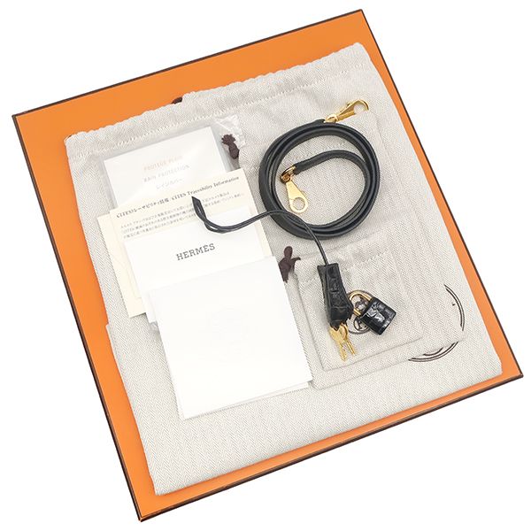 Hermes 2-Way Bag Kelly Touch 28 Inside Stitch Togo Niloticus Black Gold