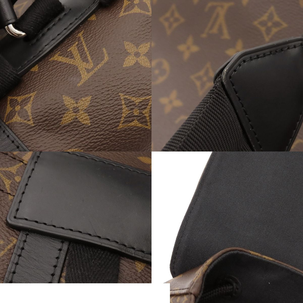 Louis Vuitton Christopher MM Brown Monogram Macassar Backpack — view 8