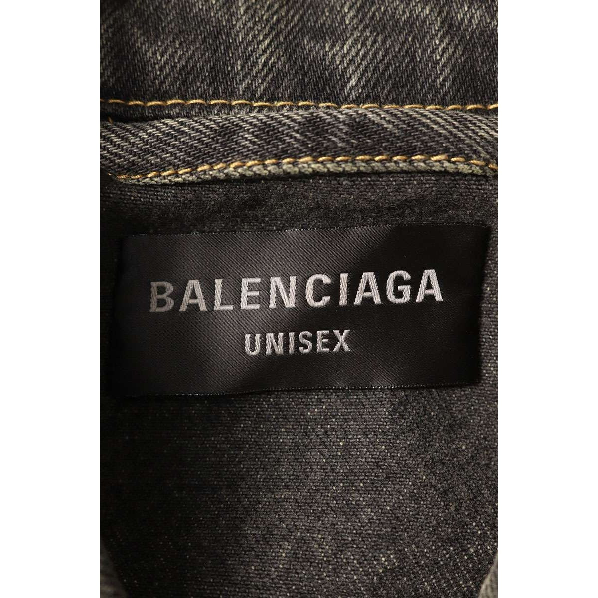 Balenciaga Metal Logo Large Fit Denim Jacket S — view 3