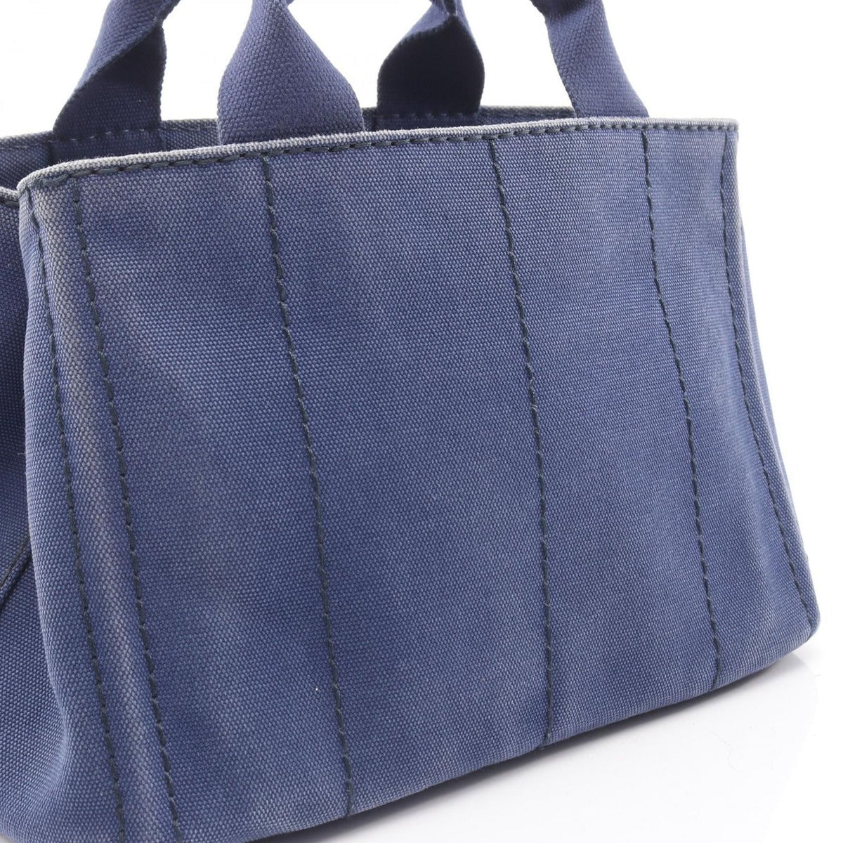 Prada Tote Canapa Navy Canvas — view 10